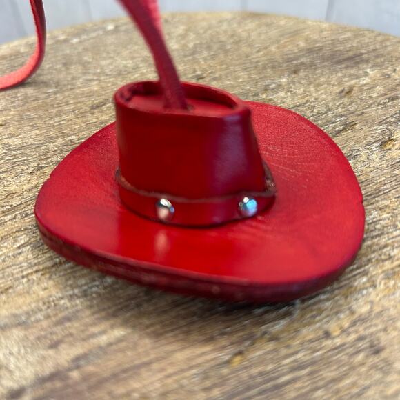 Western Leather Purse Charm Cowboy Hat Bag Charm NeW FAST SHIP - Picture 5 of 7